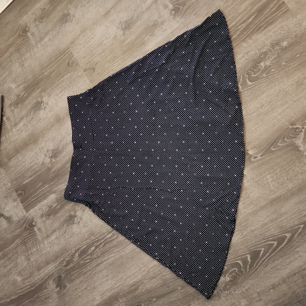 Ann Taylor A-Line Soft Knit Polka Dot Skirt